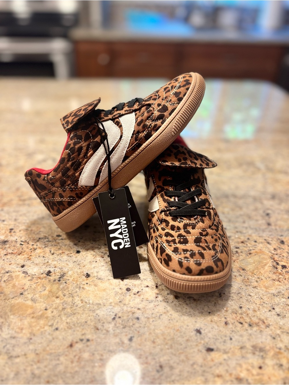 Kids Leopard Print Sneakers